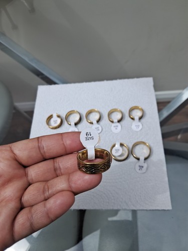 Gold toned celtic knot rings - gold-toned,
