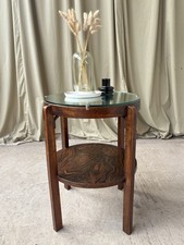 Vtg Antique Wooden Mirror Top