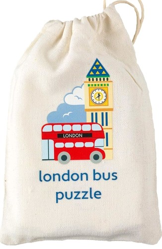 London bus wooden - bus, puzzle