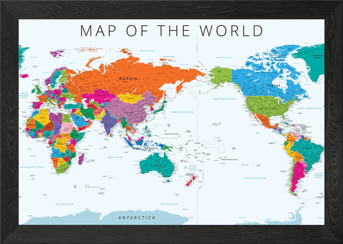 Pacific centred world map - centred,