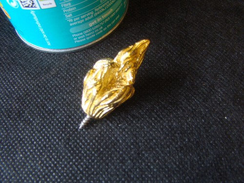 Brass flame finial - finial, antique