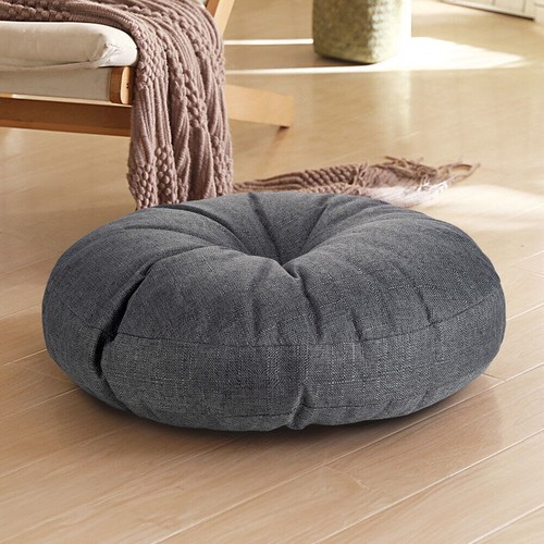 Large round linen cushion - large,