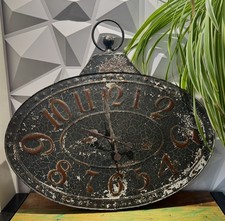 Large Metal Wall Clock  With