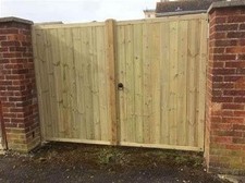 Wooden garden driveway gates, garden gates wooden 6ft 180cm High, Double Drivewa