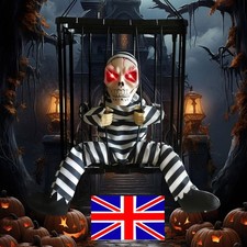 Motion Sensor Screaming Skeleton Animated Halloween Decorations Outdoor Indoor