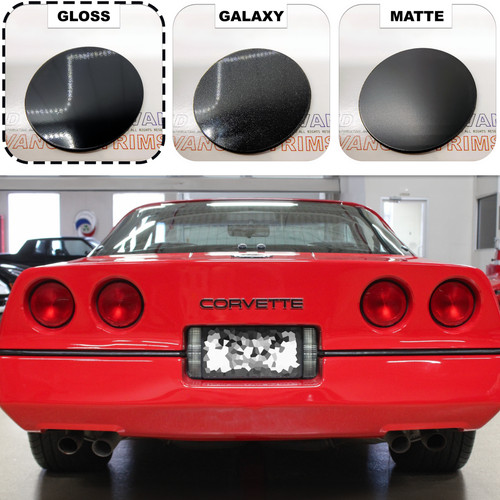Glossy black rear plate - rear,