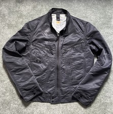 Boss Orange Mens Large Slim Size Black Full Zip Smart “Crest W” Jacket w Logos