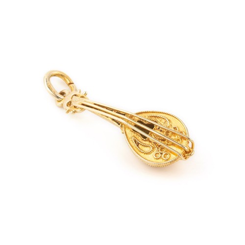 14k yellow gold greek bouzouki - yellow,