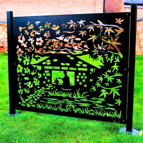 Garden metal fence panel and - panel,