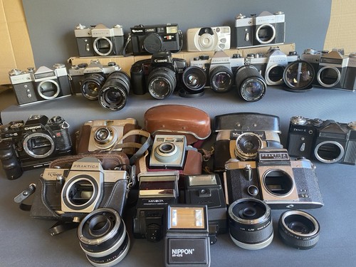 Mixed vintage camera lens - camera, &