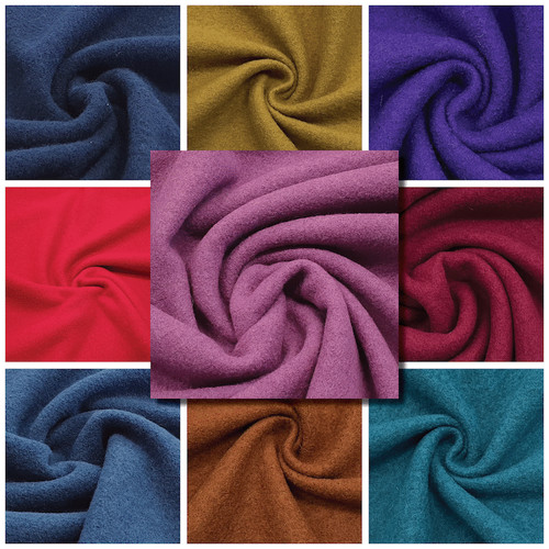 Boiled wool fabric various - wool,