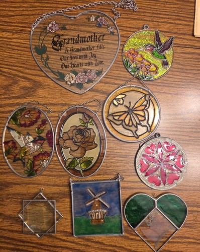 Lot 9multicolor stained - lot,