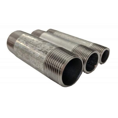 Galvanised steel pipe to - up,