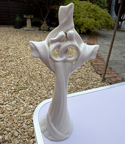 Circle love white porcelain - love,
