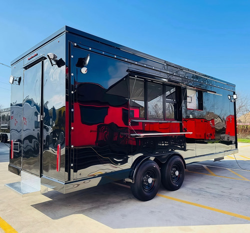 Mobile food trailer catering - food,