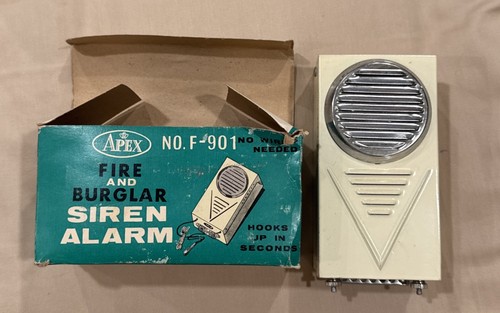 Vtg apex fire burglar alarm - apex, &