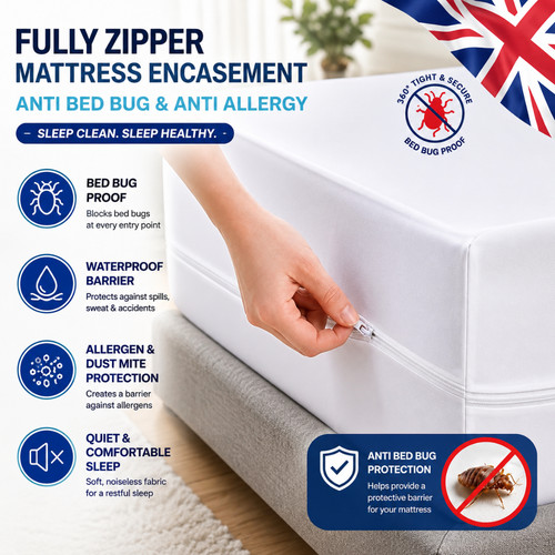 Zipped waterproof mattress - zipped,