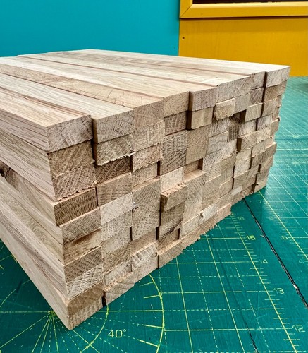 Solid oak wood off cuts - off,