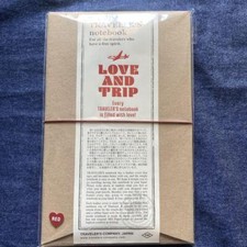 Traveler's Company. Love and Trip Red Notebook Regular Size 2025