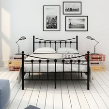 Strong Metal Bed Frame 4ft 4ft6 Small Double Solid Bedstead Base Home Furniture