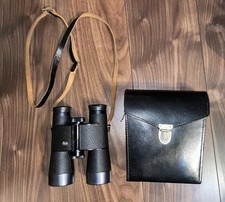 German Binoculars Leitz Trinovid Leitz Wetzlar 10X40 good w/leather case Japan