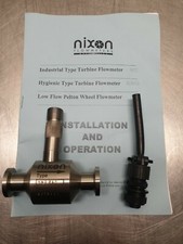 Nixon Type BNO 250 Hygenic Turbine Flow Meter | 1/2" Tri Clamp | 2-20 LPM