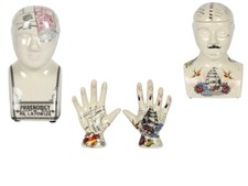 Brand New Various Phrenology Palmistry items including storage jars+ ornaments