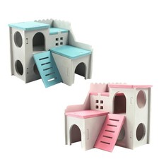 Wooden Chinchilla Nest DIY Hideout for Play Nest Toy Viewing Room Chew Cage