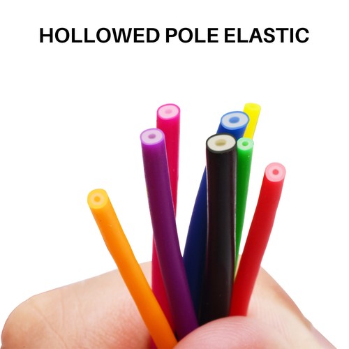 Hollowed pole elastic fishing - pole,