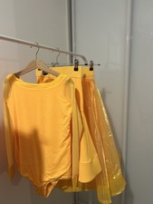 DSI JUVENILES DRESS 3 in 1  BALLROOM and LATIN Size 9-10 Years Yellow