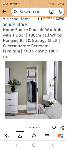 Single white wardrobe bnib - single, wardrobe.