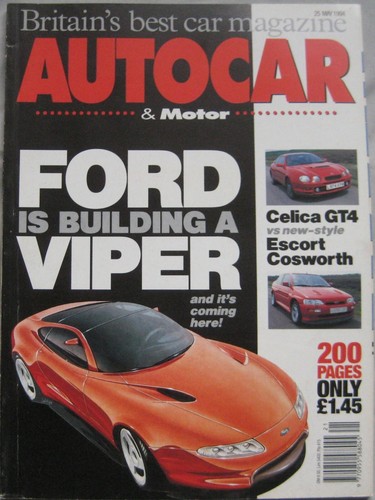 Autocar magazine 1994 - magazine, 25/5/1994
