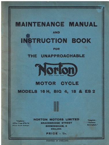 Norton model 16h big es2 - 18,