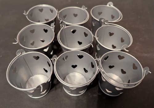 Mini metal buckets wedding - x,