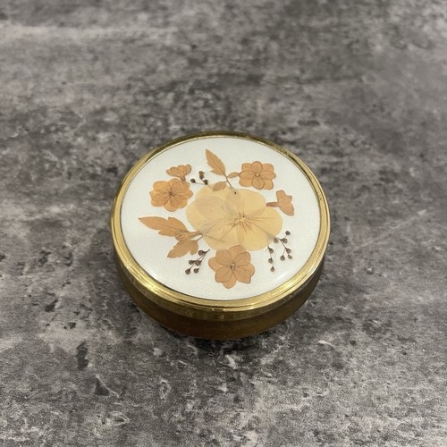 Pressed flowers silk - flowers, gold