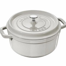 Staub Round Cocotte White