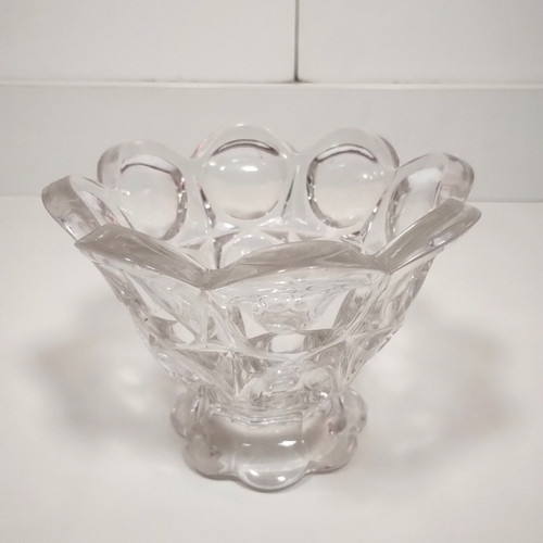 Manganese clear glass vase - manganese,