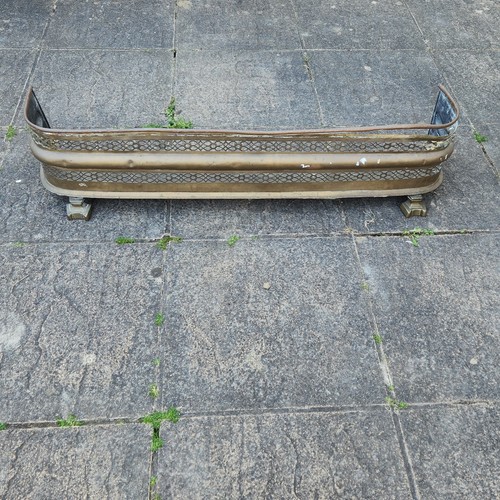 Antique victorian brass fire - victorian,