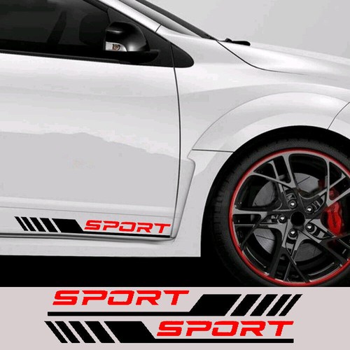 Car side skirt door racing - 2x,