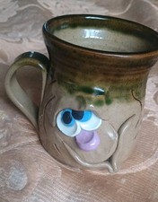 Vintage ceramic ugly mug - vintage,