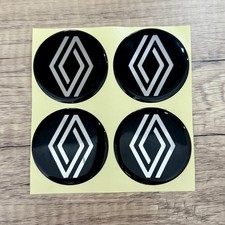 4x 60mm Renault silicone wheel emblem sticker hub caps middle hubcaps decal