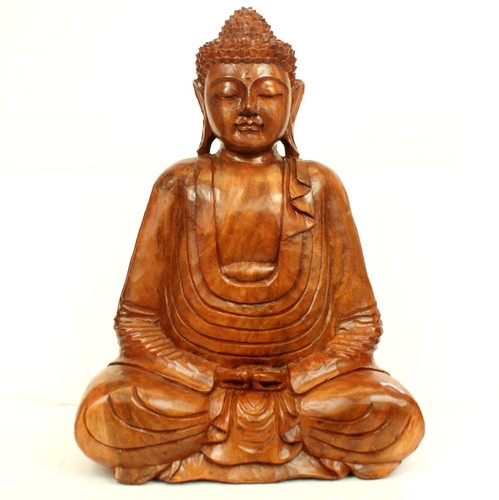 51cm wooden dhyani - wooden, mudra