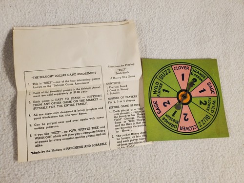 Vtg buzz honey of a - "buzz", game