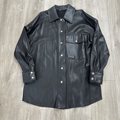 Zara black leather - leather, size