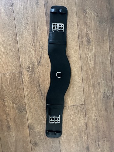 Black leather dressage girth - leather,