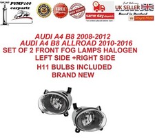 FOG LIGHT FOR AUDI A4 B8 2008-2012 SET OF 2 FRONT LAMP  BULBS INCLUDED L+R PAIR 