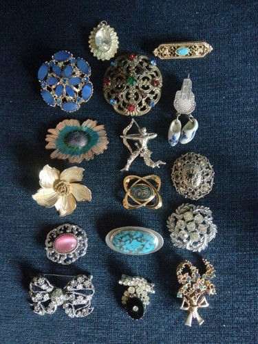 Vintage brooch collection - vintage,