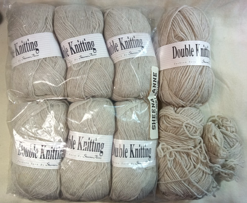Cream beige double - double, knitting