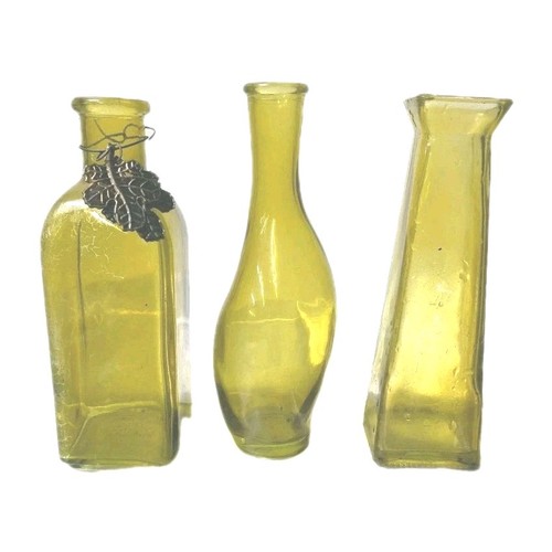 Vintage olive yellow glass - olive,