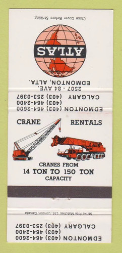 Matchbook cover atlas - cover,